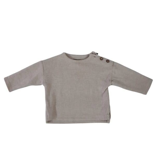 BUZO HILO BEIGE BOTONES KIABI T1M