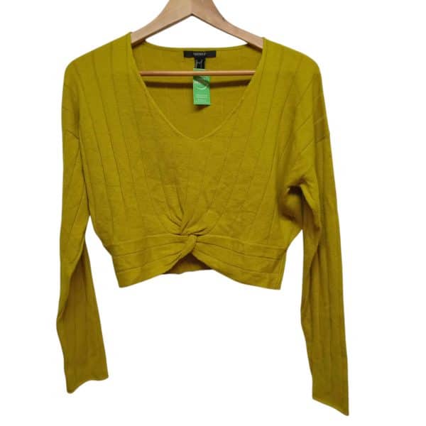 buzo lana verde limon nudo forever 21 ts