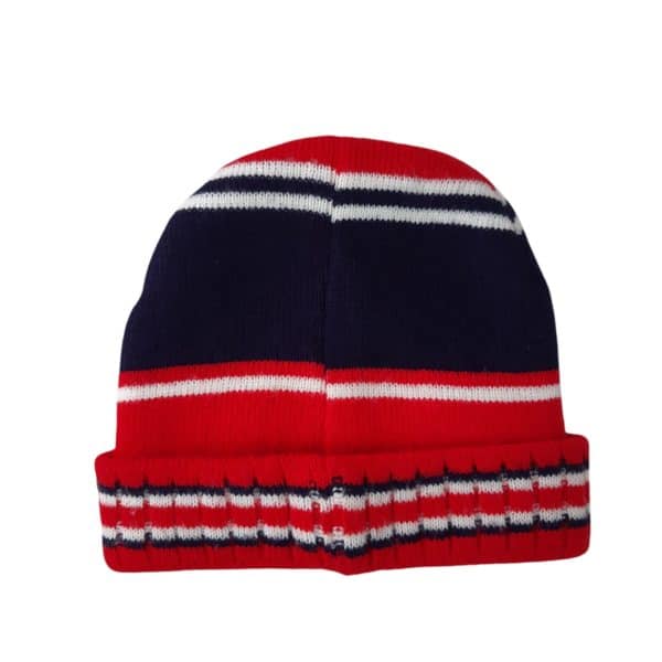 GORRO HILO AZUL ROJO BCO ESTRELLA