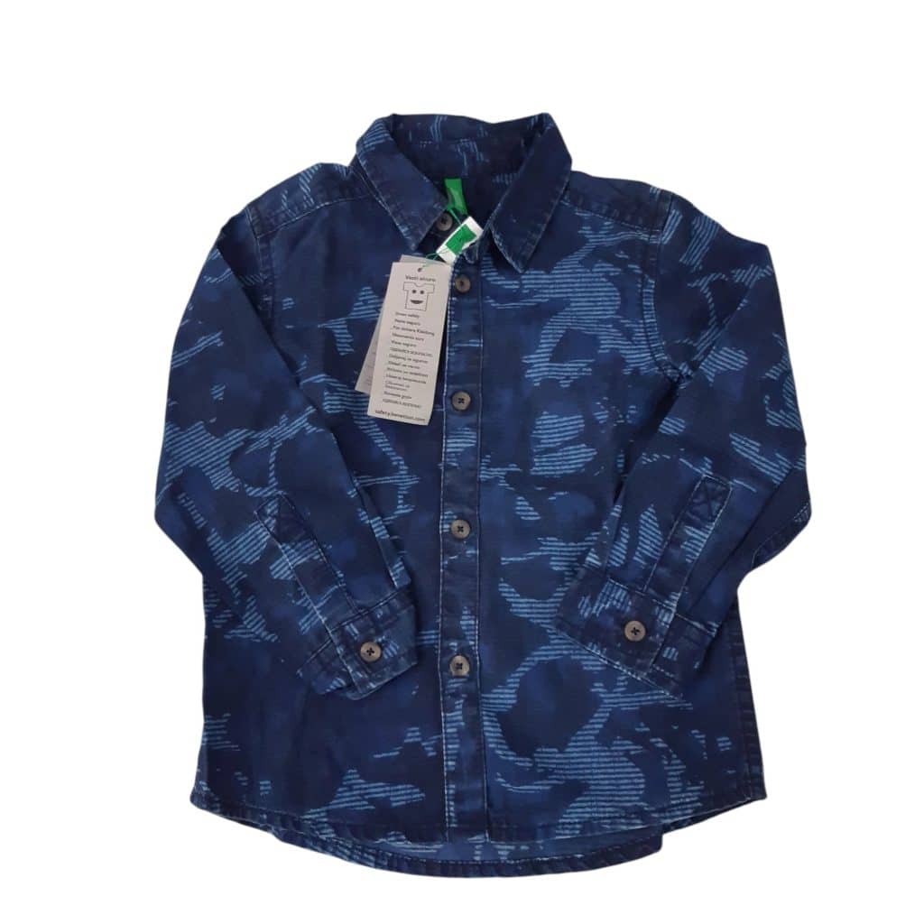 CAMISA ML AZUL NEGRO BENETTON T4 AP