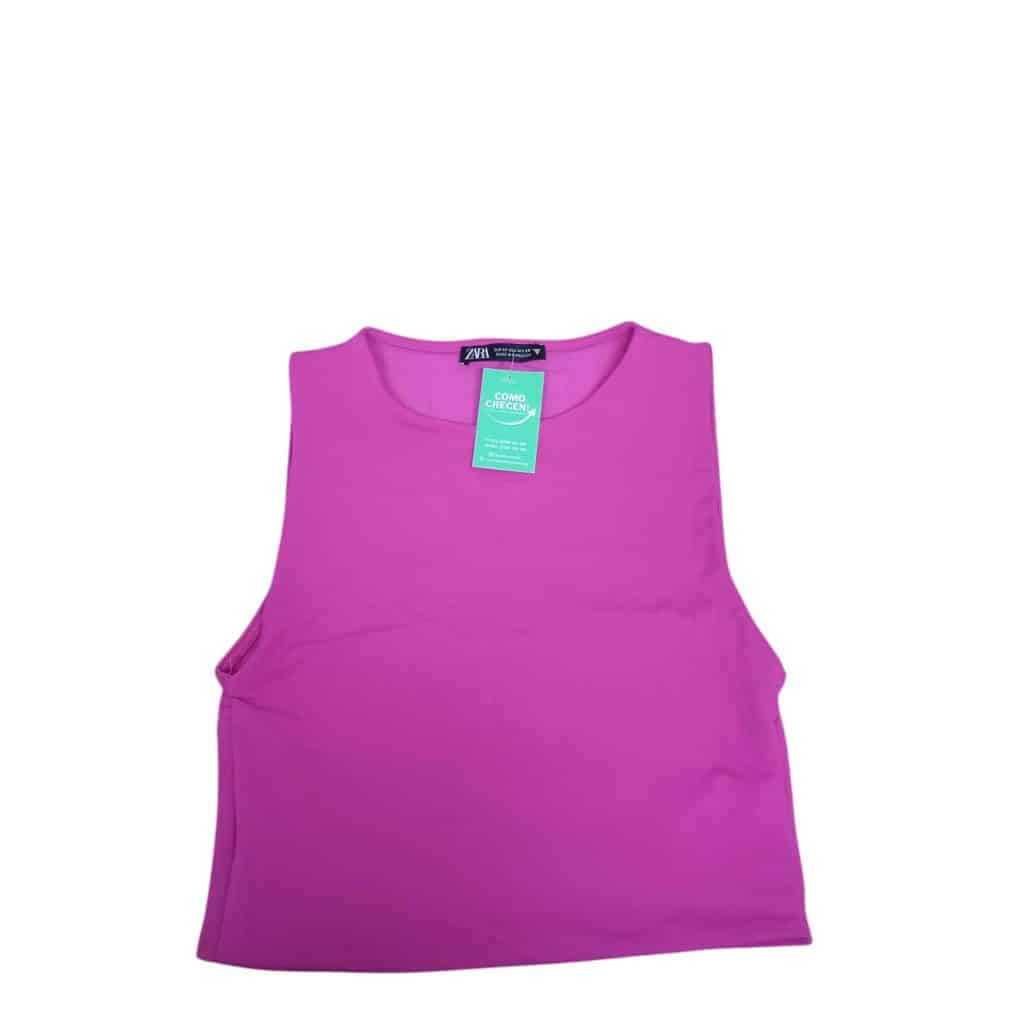 MUSCULOSA  TOP LYCRA FUCSIA ZARA T M