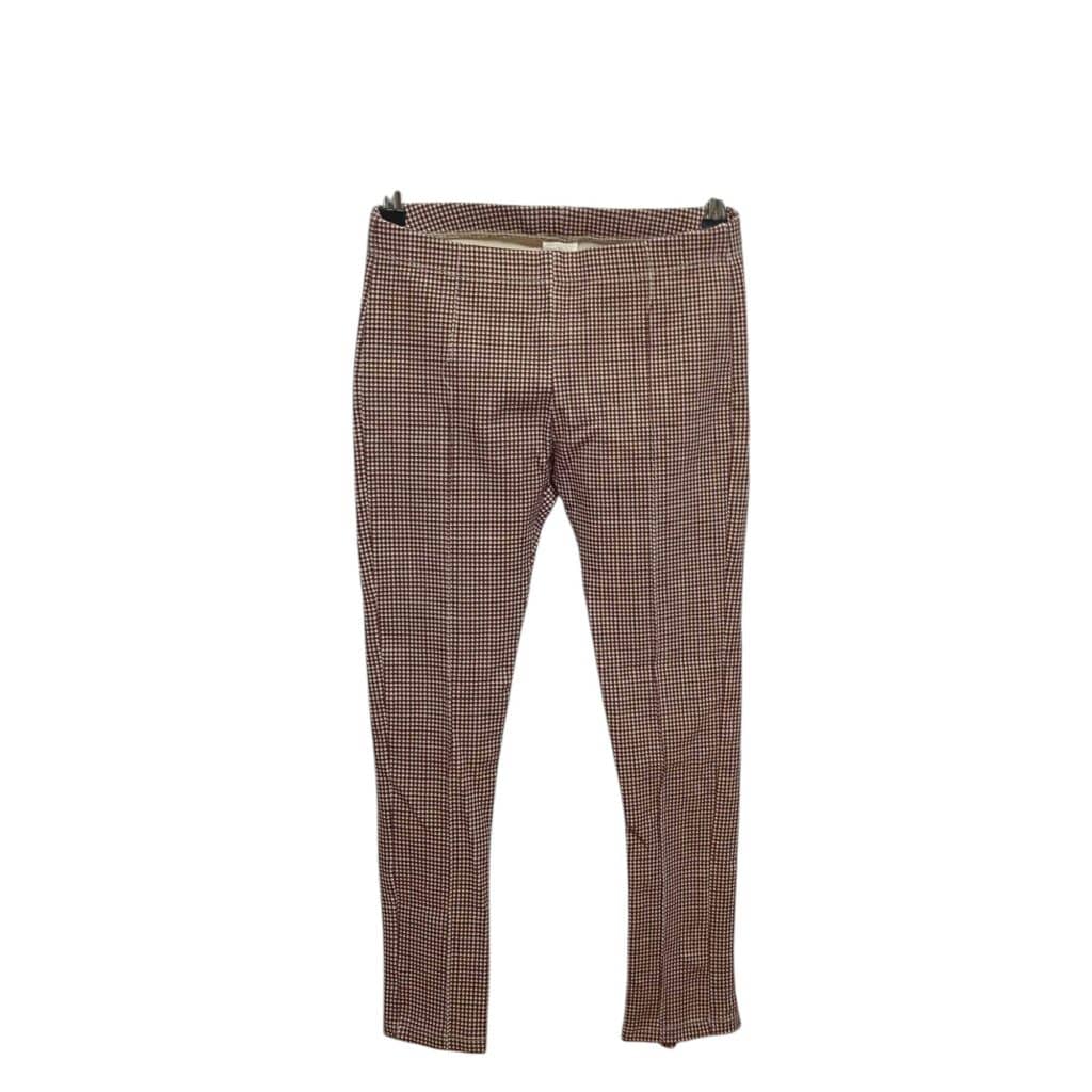 CALZA CUADRILLE MARRON BEIGE CIERRES EN BAJOS ZARA T 13/14