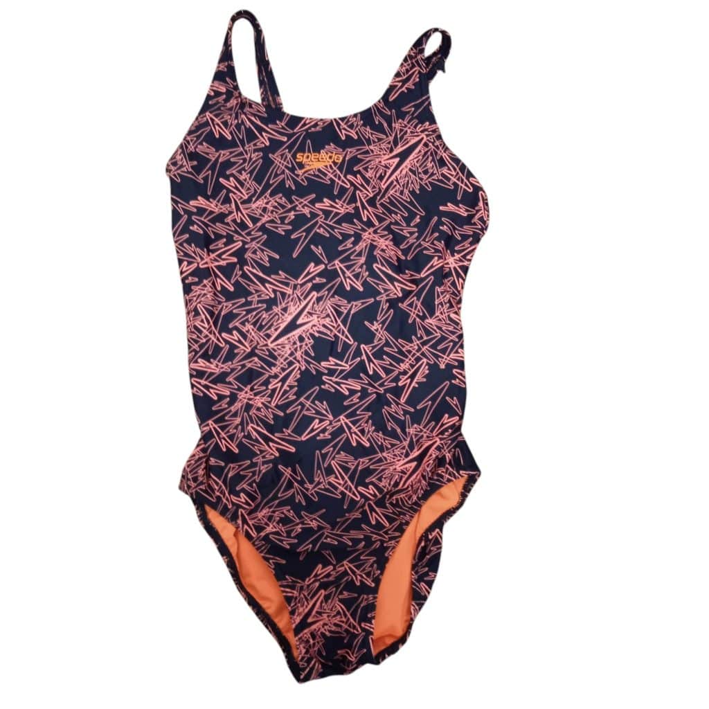 MALLA NATACION NEGRO NARANJA SPEEDO T M APROX ETIQUETA CORTADA