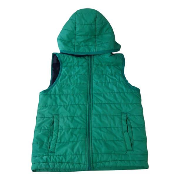 chaleco nylon french toast t 12 verde azul c capucha