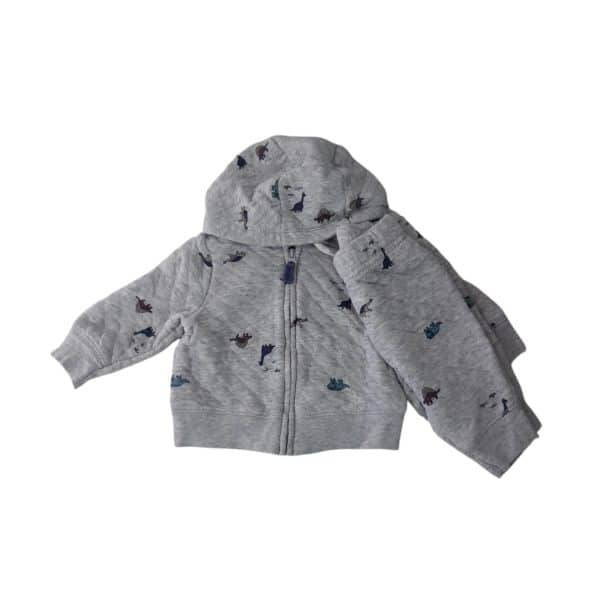 CONJ CAMPERA Y PANT GRIS DINOS CARTERS T3M