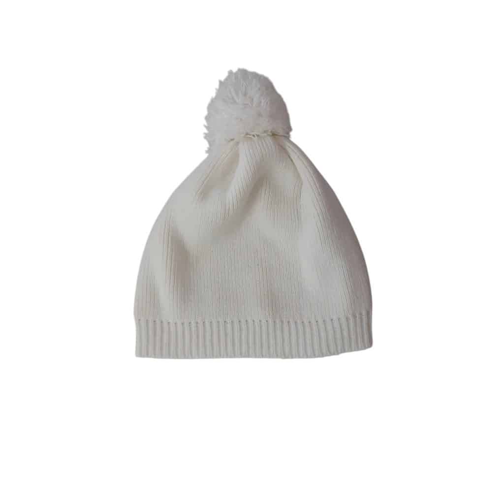 GORRO HILO POMPOM BLANCO