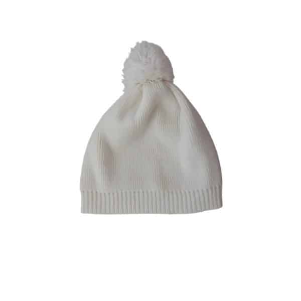 GORRO HILO POMPOM BLANCO