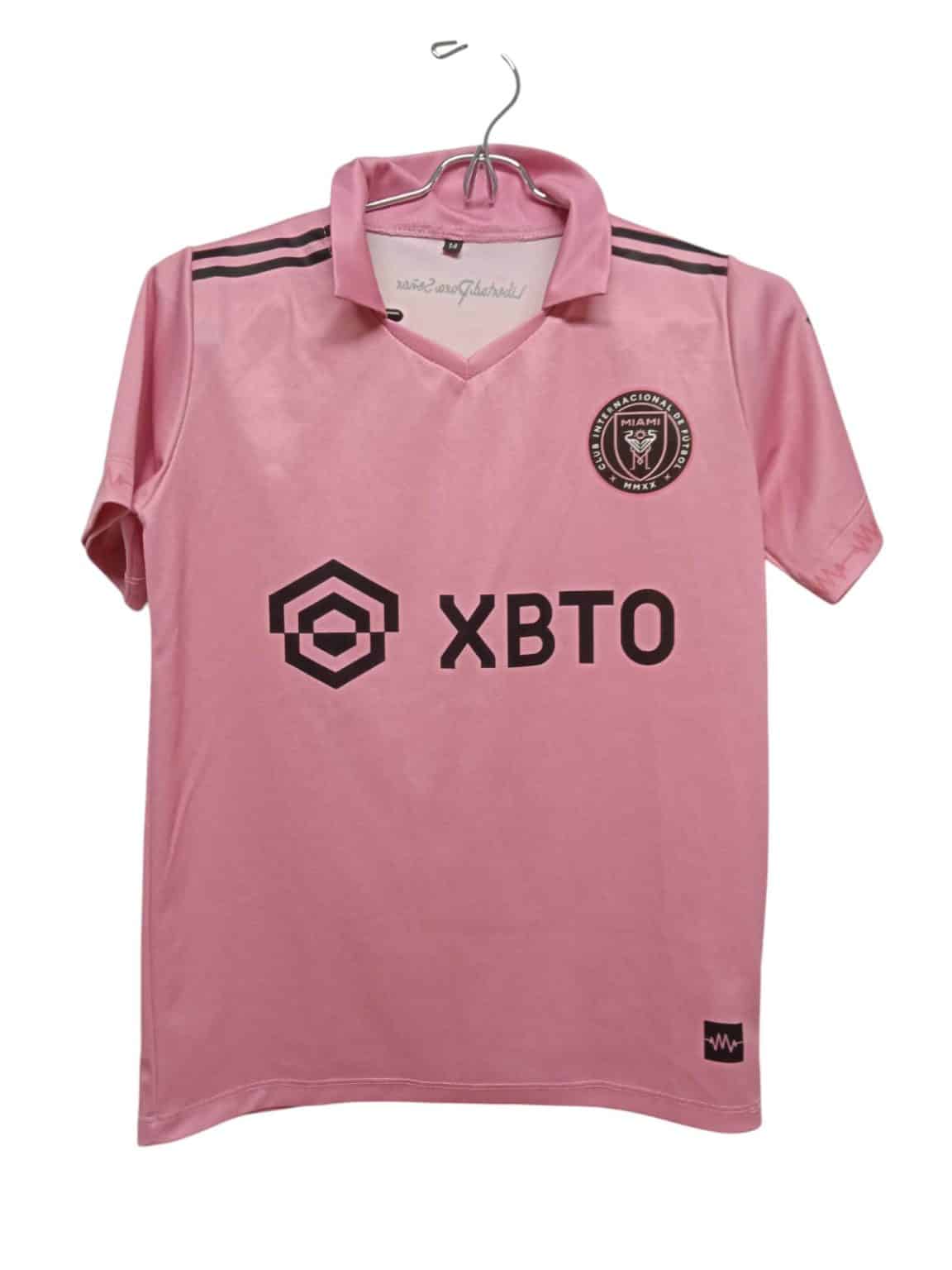 CAMISETA FUTBOL ROSADA INTERNACIONAL MIAMI S MARCA T 16