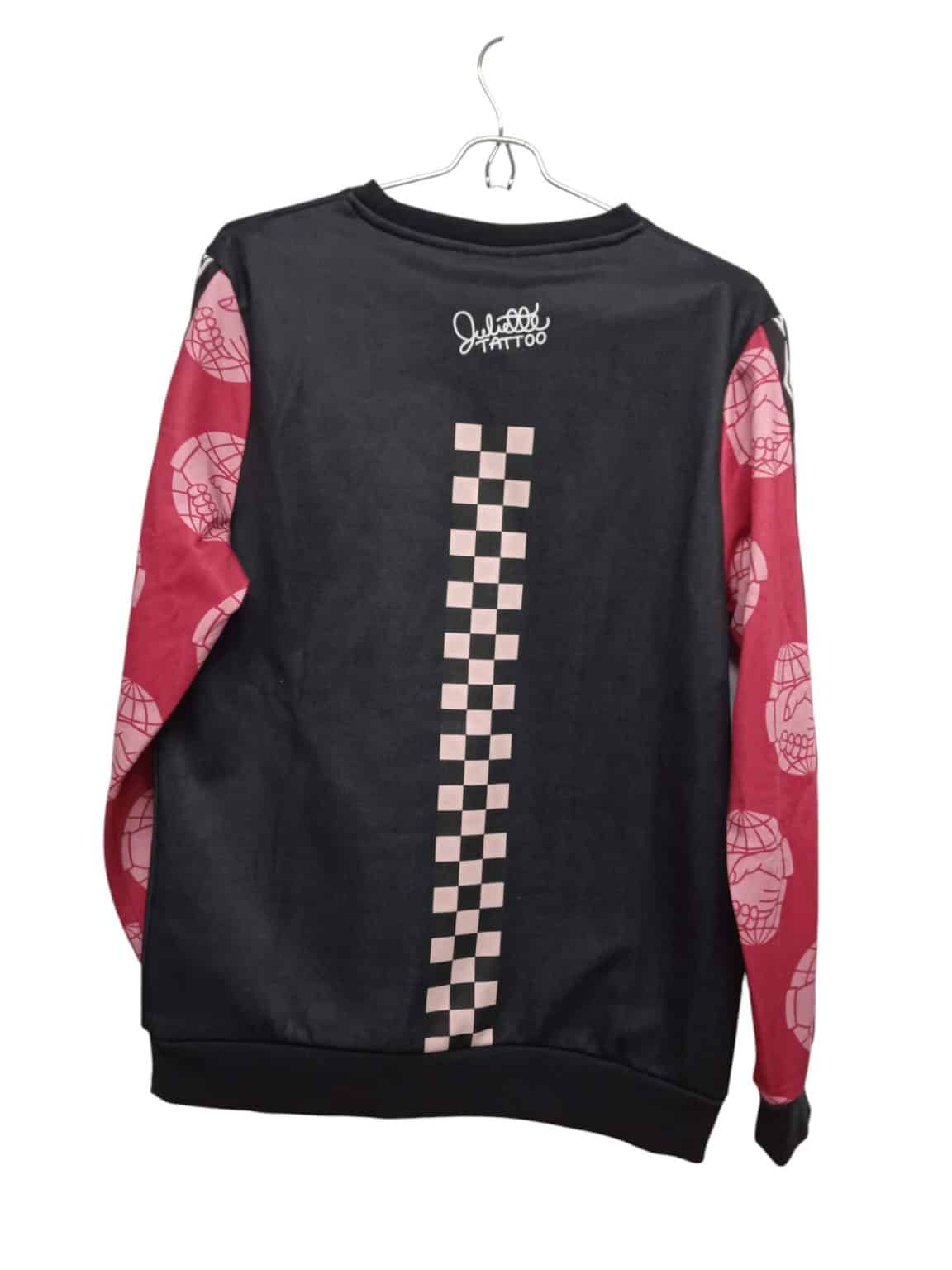 BUZO DEPORTIVO AFELPADO NEGRO ROSA BCO UMBRO T M - Imagen 2
