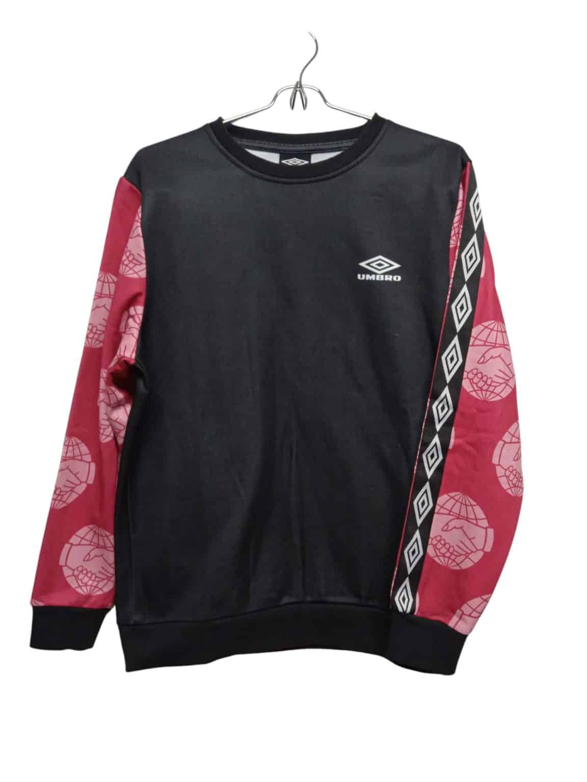 BUZO DEPORTIVO AFELPADO NEGRO ROSA BCO UMBRO T M