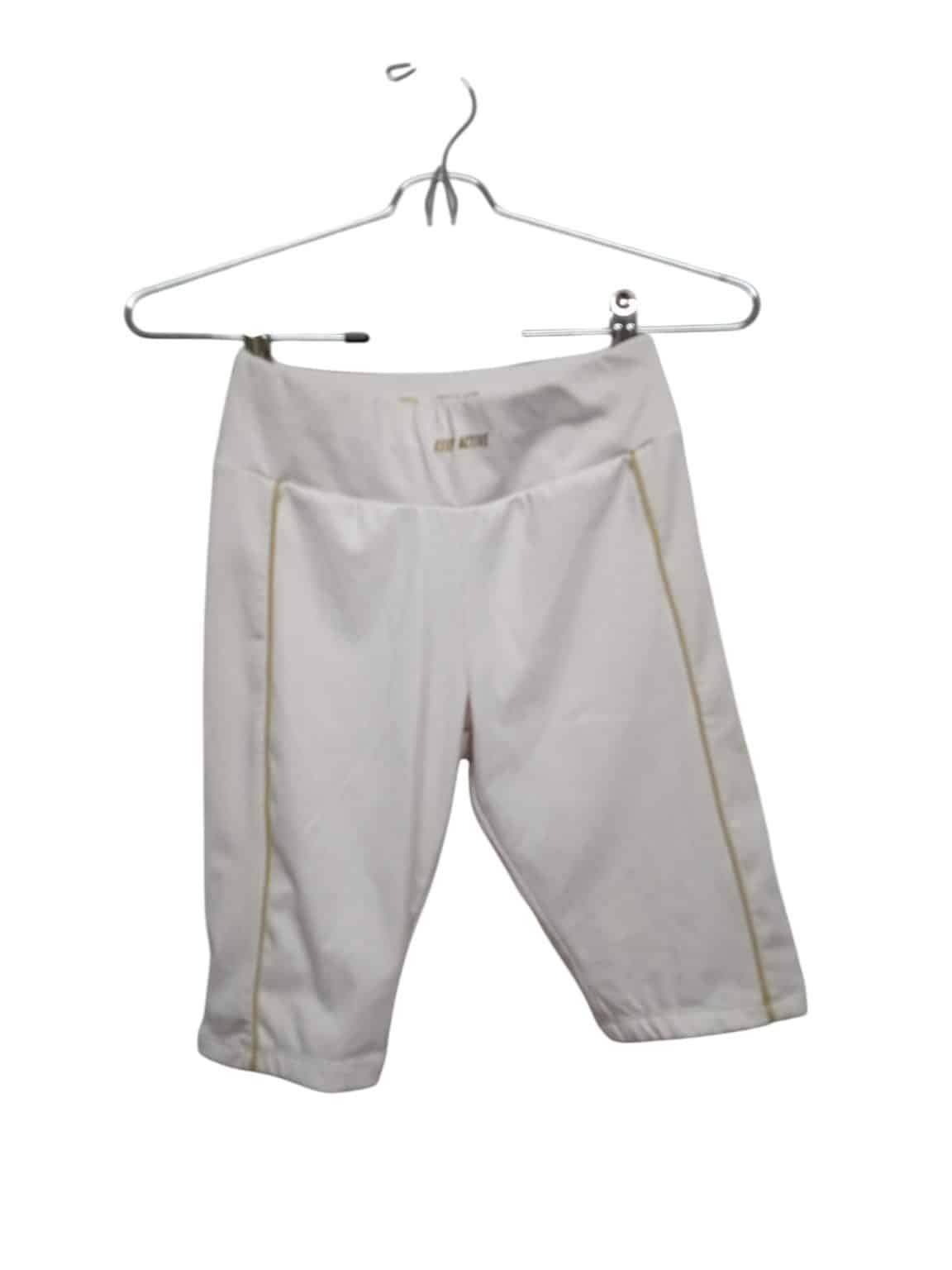 CALZA BIKER CREMITA BORDES VERDES ZARA T 11-12