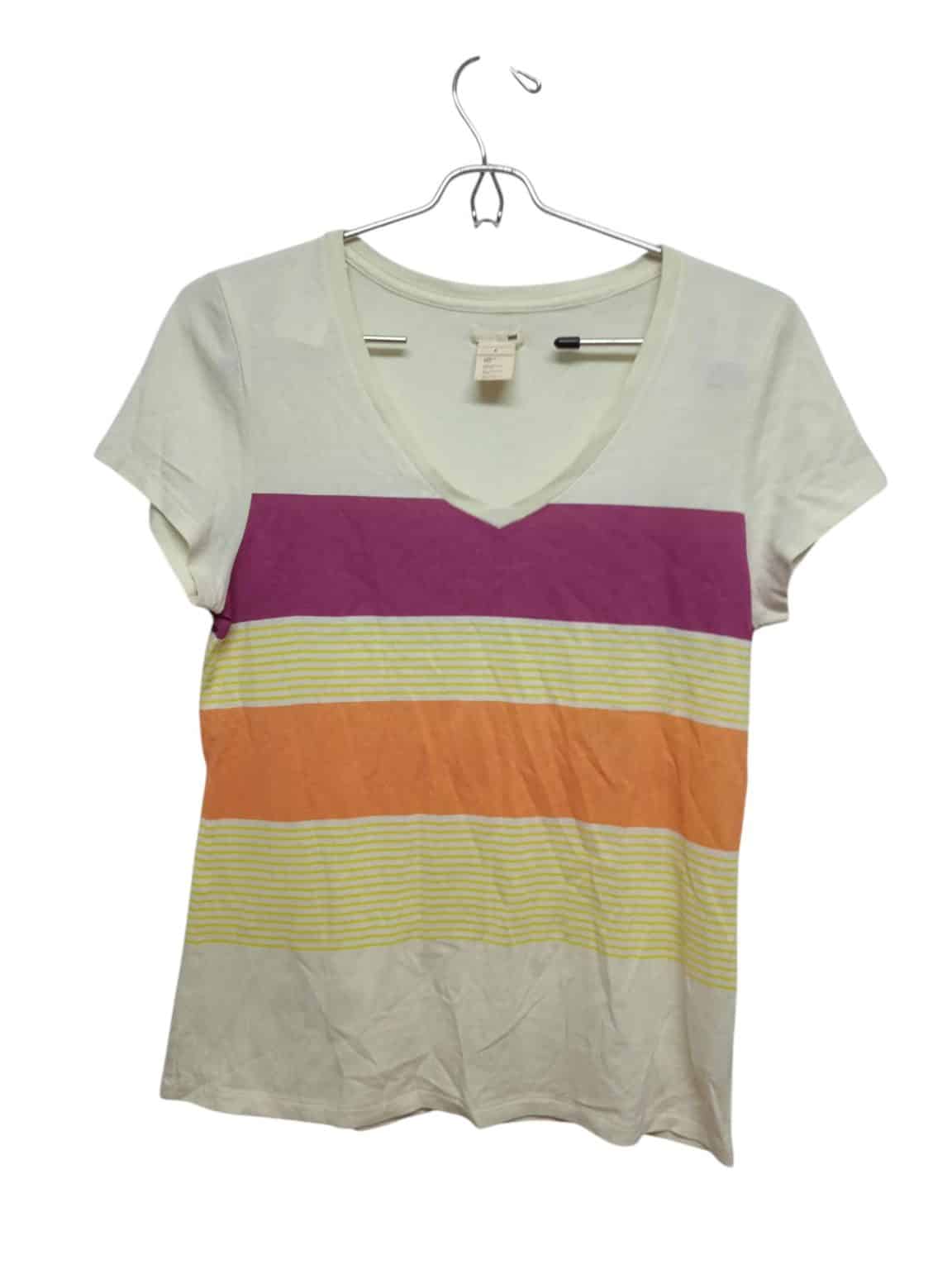 REMERA ALG ESC EN V CREMITA VIOLETA NARANJA AMARILLO LEVI'S T S