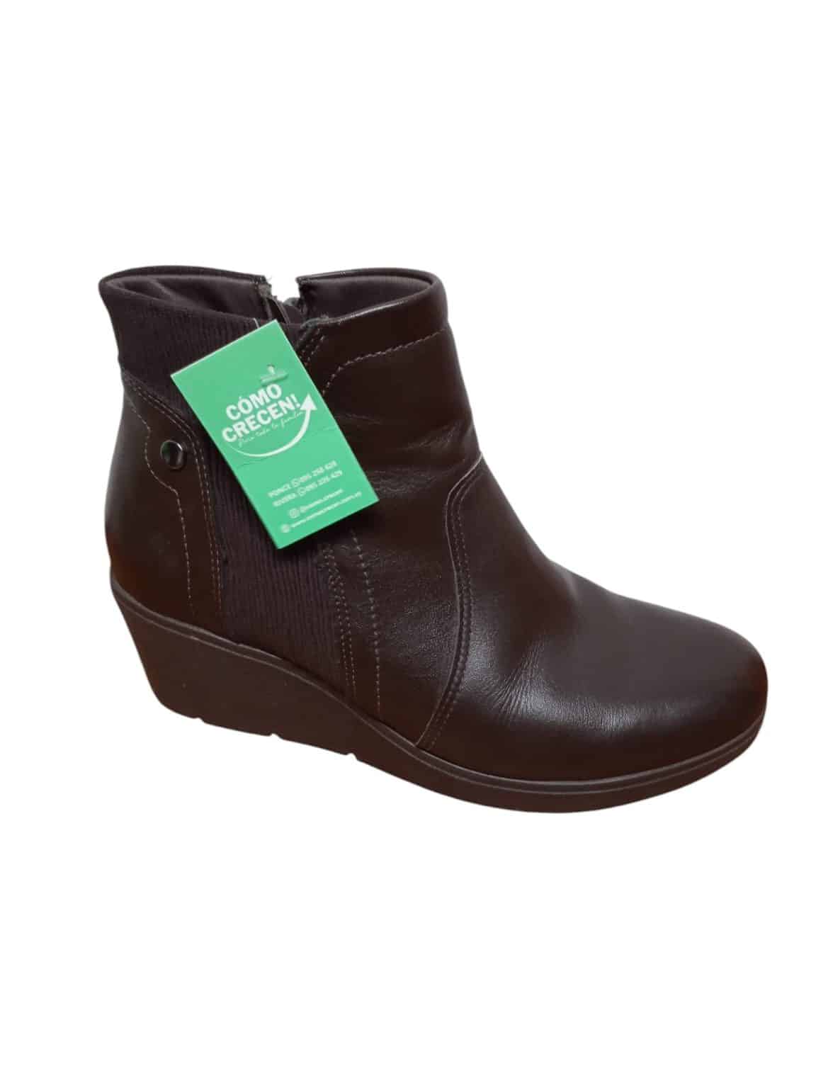 BOTAS MARRONES ELASTICO PLATAFORMA COMFORTFLEX T36