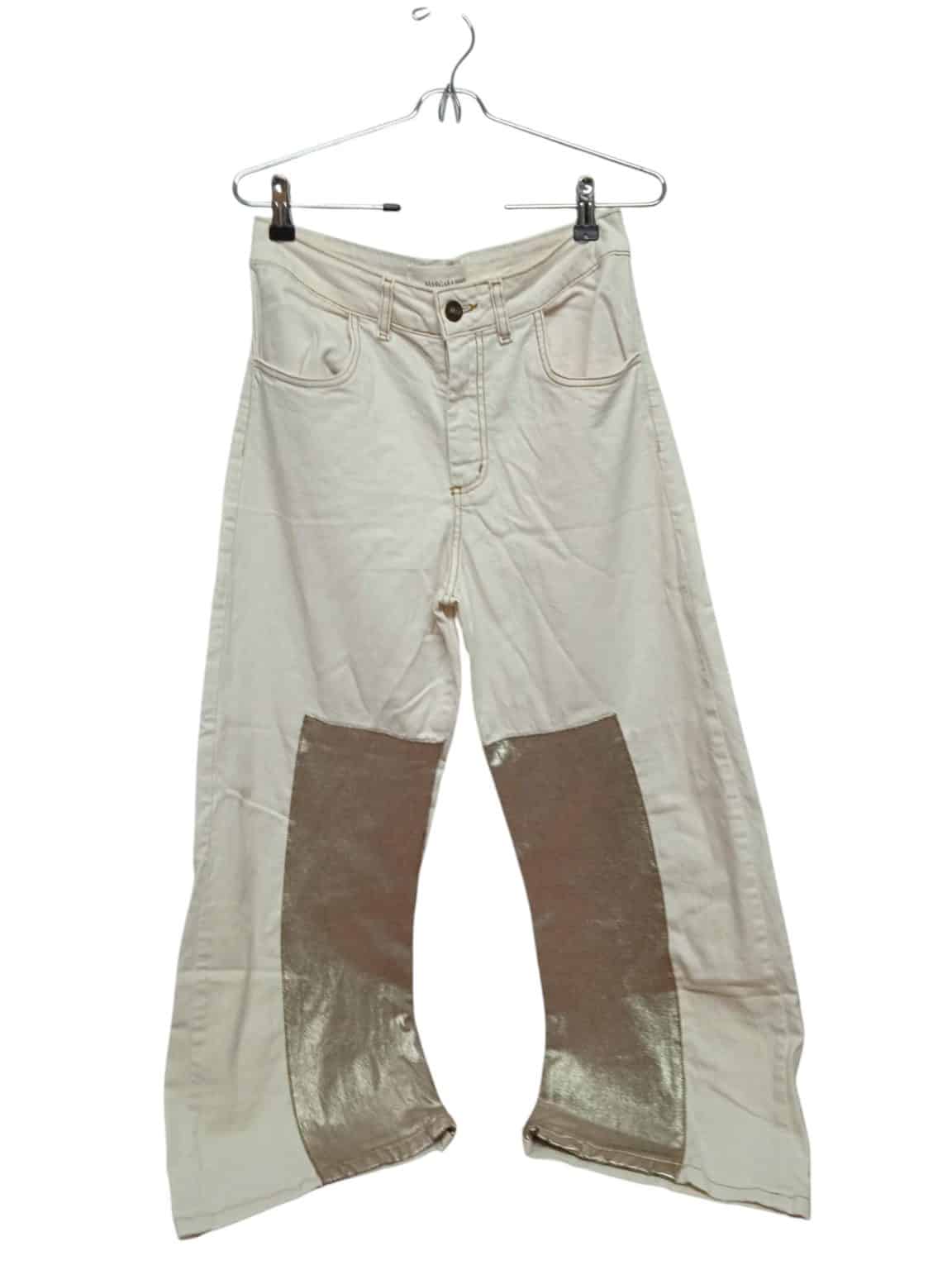 JEAN ANCHO CREMTIA CON DORADO MARGARA SHAW T1/M AP