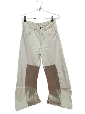 JEAN ANCHO CREMTIA CON DORADO MARGARA SHAW T1/M AP