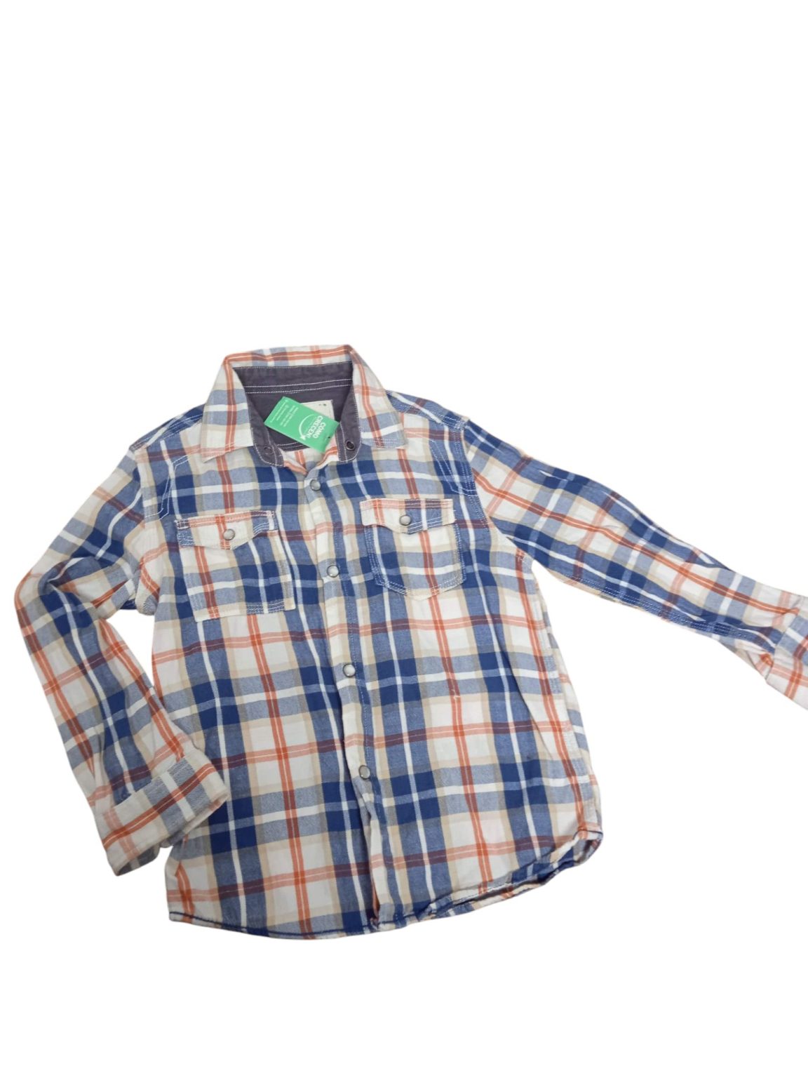 CAMISA VIYELA CUADRILLE AZUL BCO ROJO BEIGE ZARA T 3-4