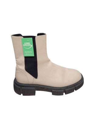 BOTAS BAJAS CREMITA NEGRO ELASTICO T39 RASP MCH