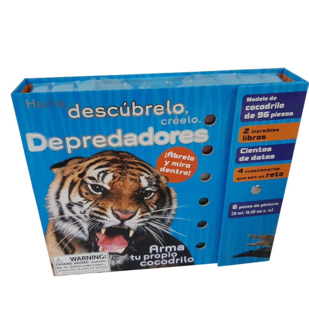 DEPREDADORES ARMA TU PROPIO COCODRILO LIBRO PARA CREAR Y PINTAR