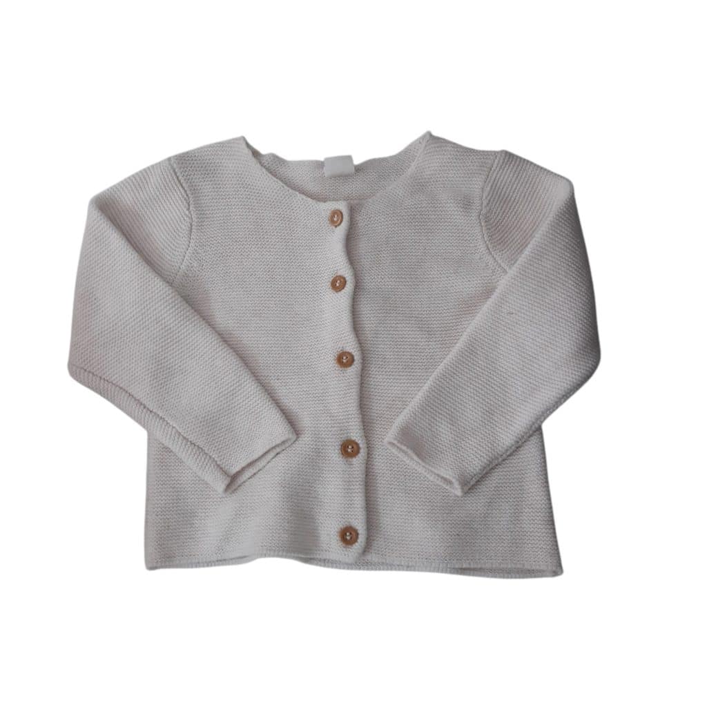 SACO LANA H&M T 1-2 BLANCO BOTONES MARRONES