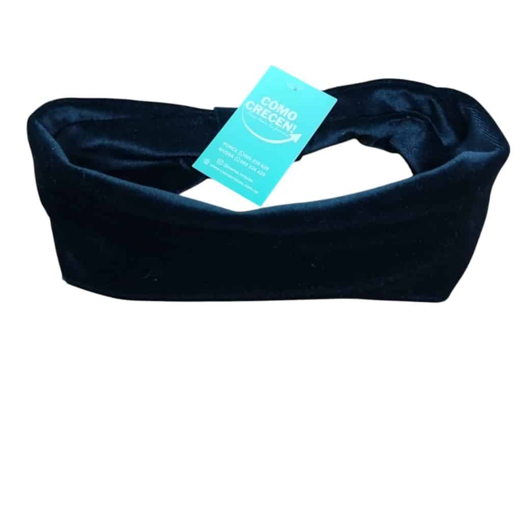 vincha plush negra nudo