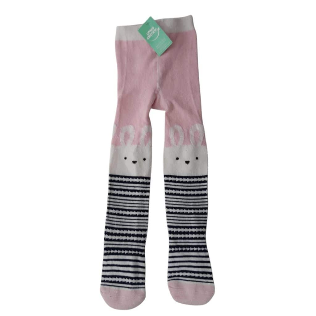 MEDIAS CAN CAN ROSADAS AZUL CONEJOS 12M AP FR