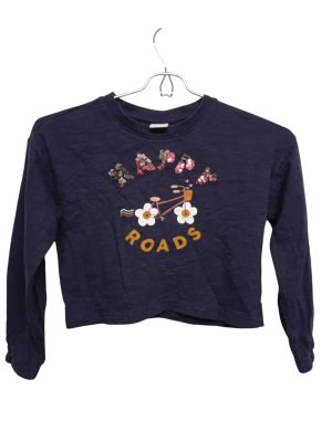 REMERA CORTA AZUL MANGAS ANCHAS HAPPY HERING T8