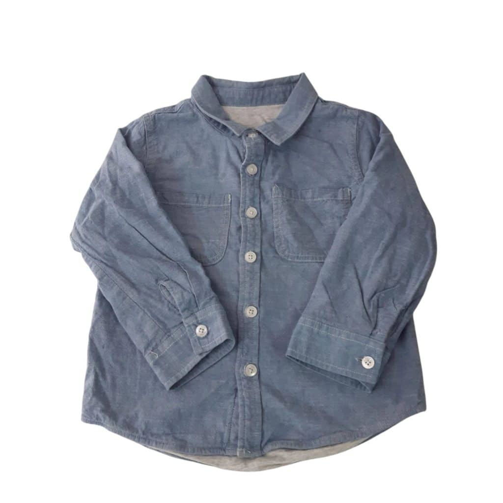 CAMISA FORRADA MOM & BAB T 5 CELESTE GRIS