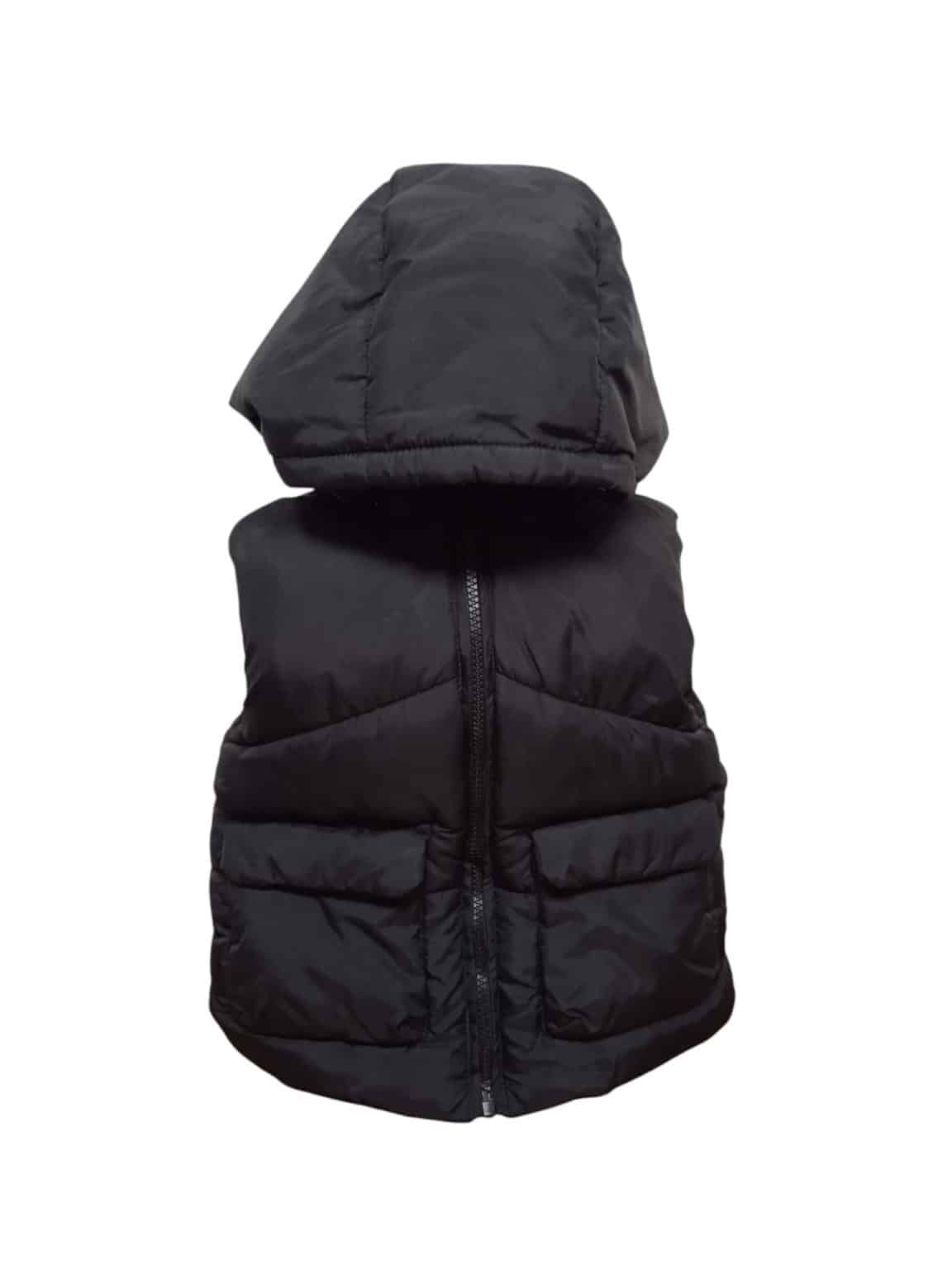 CHALECO INFLADO FORRADO BOLSILLOS CAPUCHA ZARA T2/3 MCH