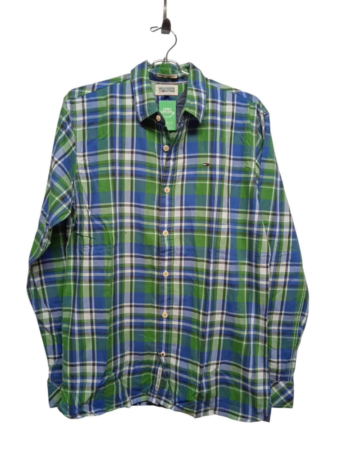 CAMISA CUADRILLE AZUL VERDE BLANCO TOMMY HILFIGER TM