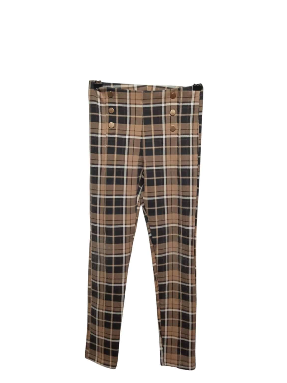 CALZA CUADRILLE MARRON NEGRO ROJO BOTONES METAL ZARA T 11-12