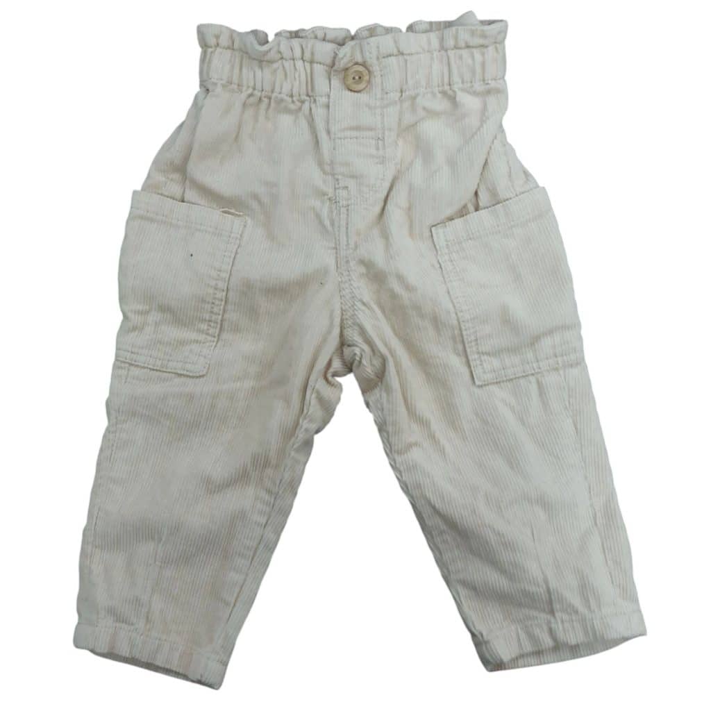 PANTALON PANA BEIGE H&M T6/9M