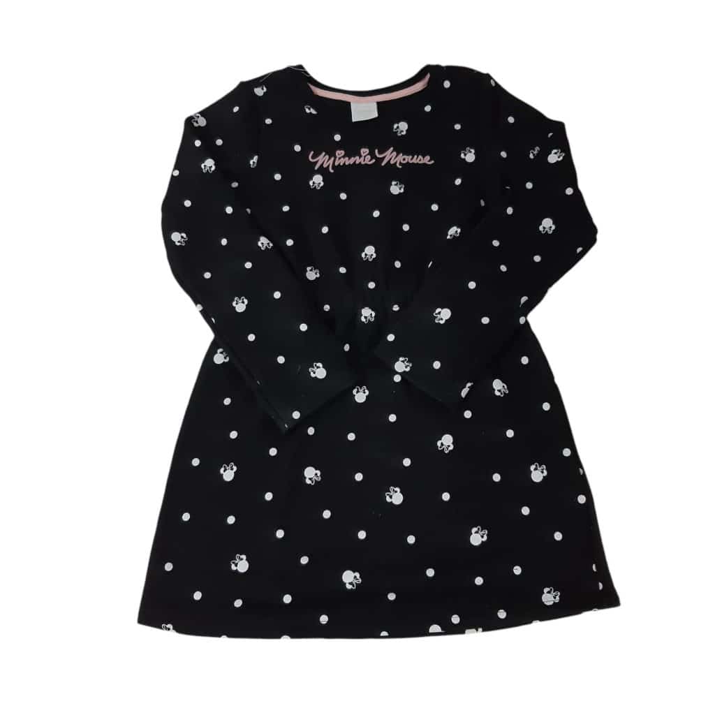 VESTIDO LANILLA NEGRO BCO MINNIE DISNEY T5/6 RENNER