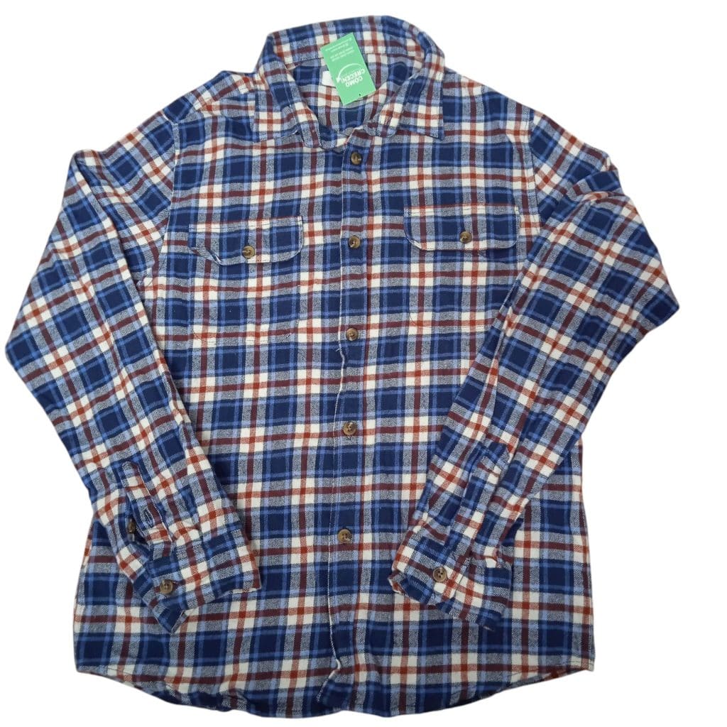 CAMISA VIYELA CUADRILLE  AZUL BCO ROJO BAS T 16 APROX 12