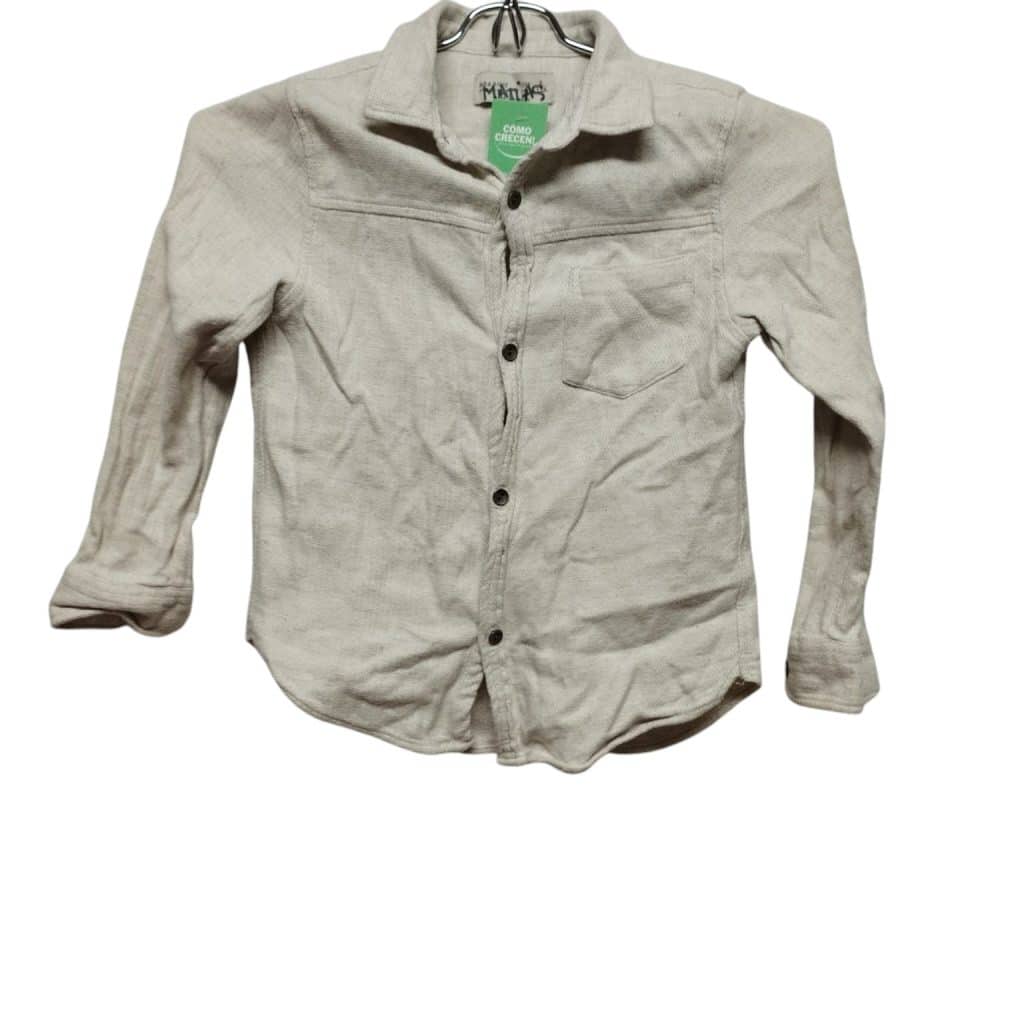 CAMISA GRUESA BEIGE ZARA T6