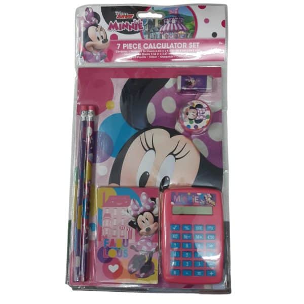 SET DE LIBRETA LAPICES Y CALCULADORA MINNIE
