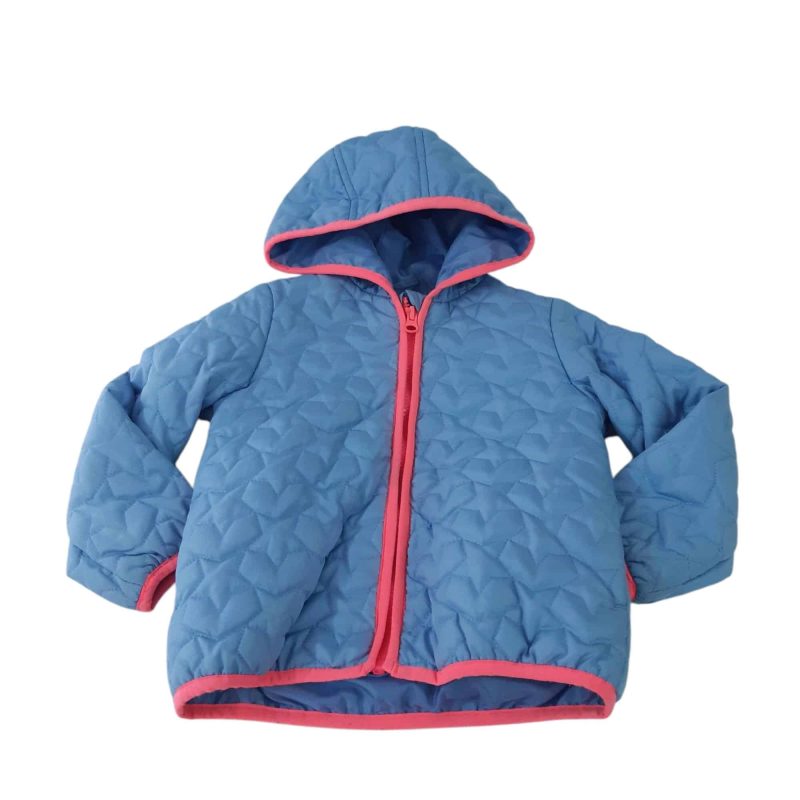 CAMPERA CELESTE BORDE ROSA  2/3 ROCE