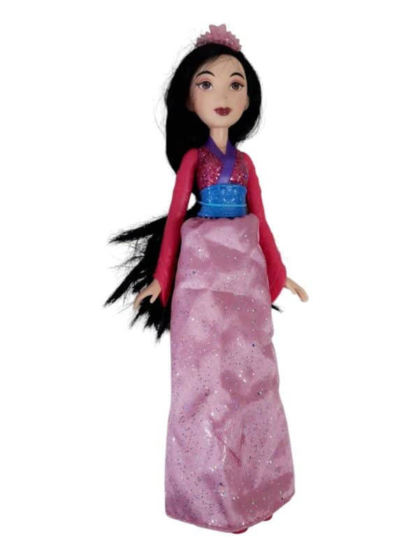 MUÑECA MULAN VESTIDO ROSA BRILLOS CORONA