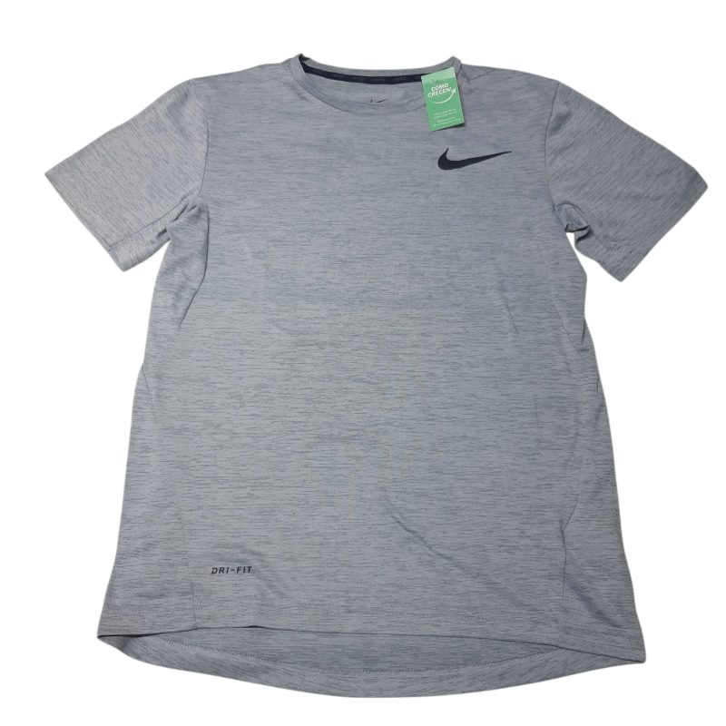 camiseta gris nike negro tl/12-14
