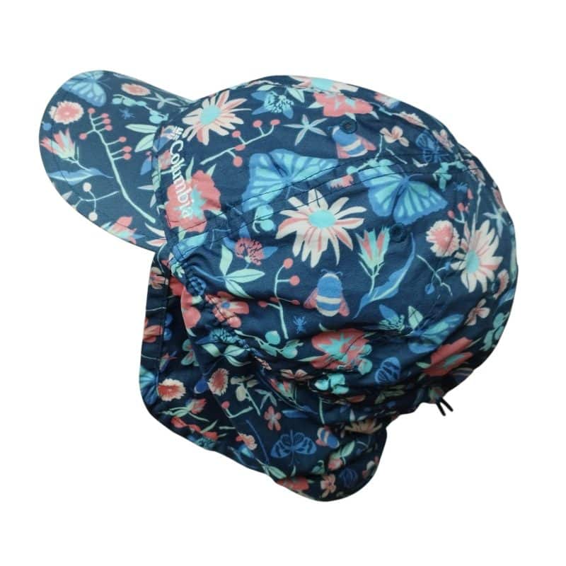 GORRO NYLON CON PROTECCION P CUELLO AZUL FLORES COLUMBIA