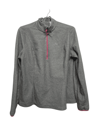BUZO POLAR 1/2 CIERRE GRIS FUCSIA QUECHUA T L FRIZ