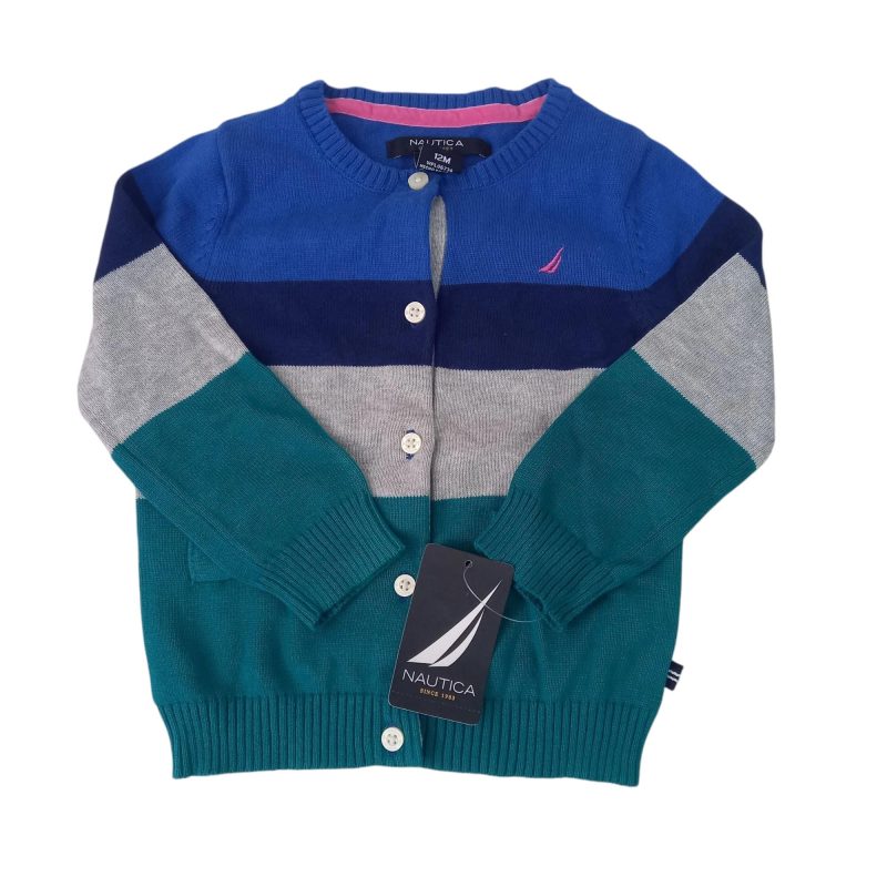 SACO AZUL GRIS NAUTICA T12M NUEVO