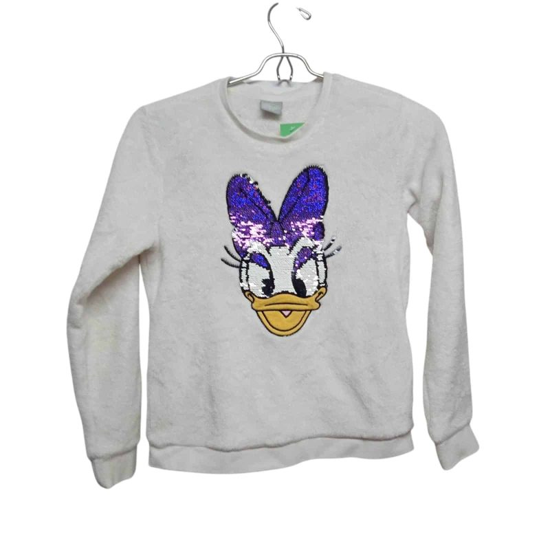 BUZO PELUDITO BCO DAISY LENTEJUELAS DISNEY T 9-10