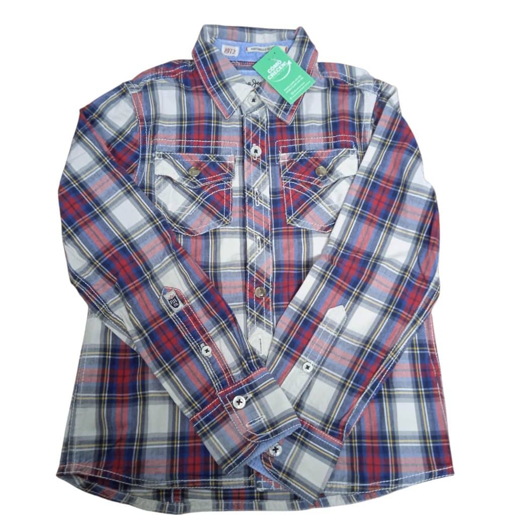 CAMISA CUADRILLE ROJO BCO AMARILLO PEPE JEANS T4