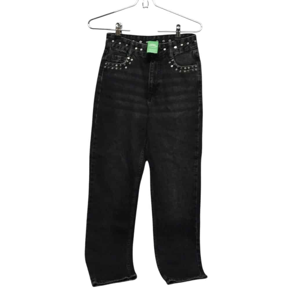 JEAN RECTO NEGRO TACHAS ZARA T 32