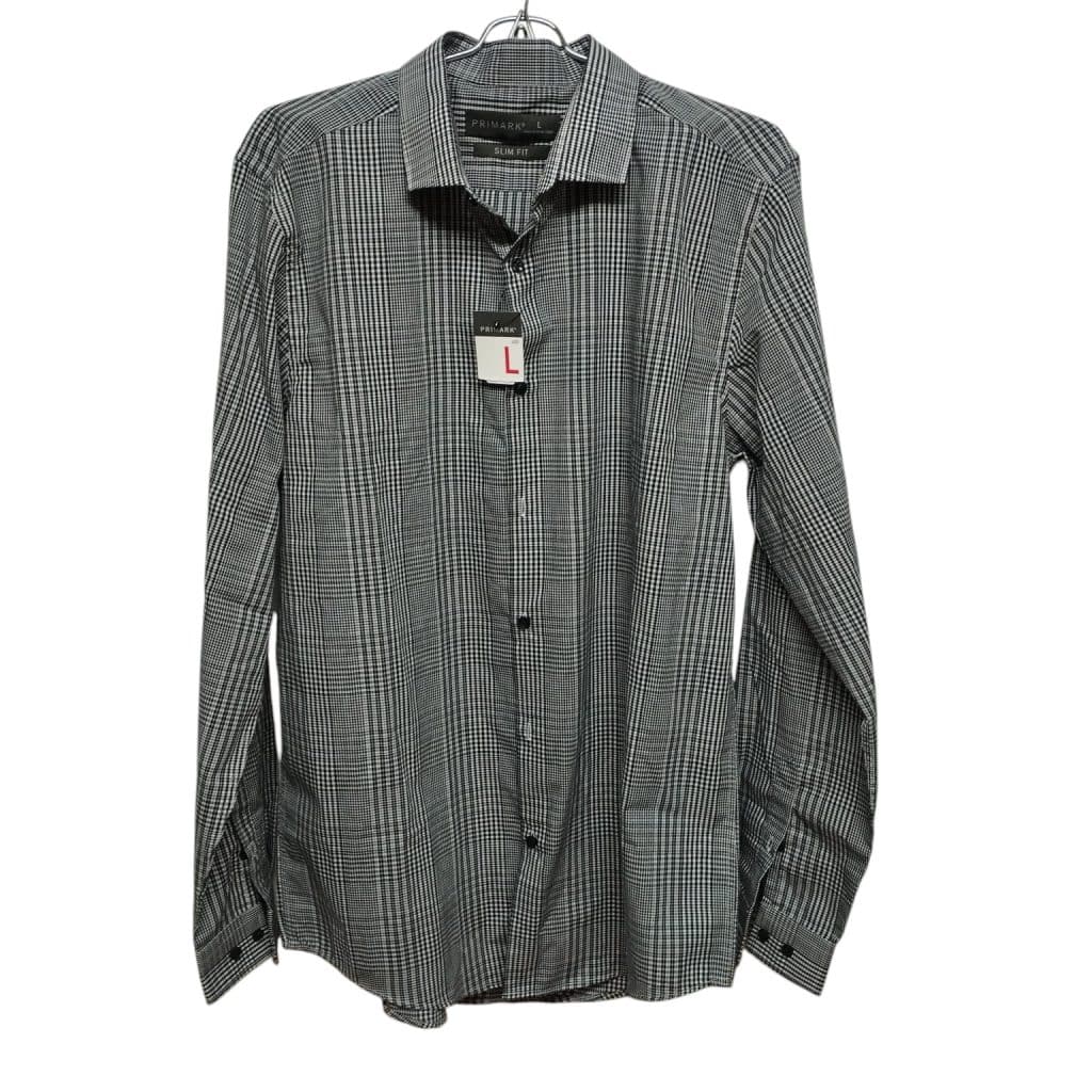 CAMISA CUADRILLE NEGRO BCO PRIMARK T L NUEVA