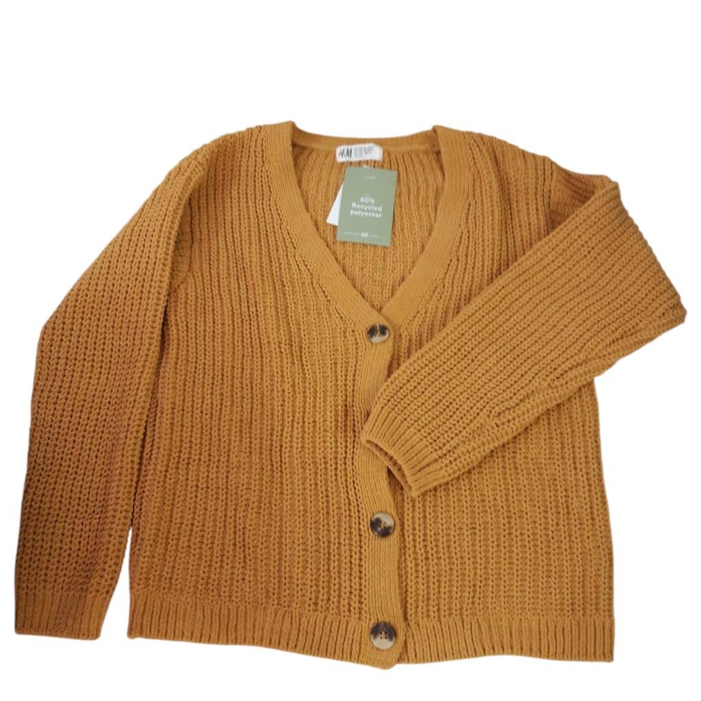 SACO TEJIDO MOSTAZA H&M T6/8 NUEVO