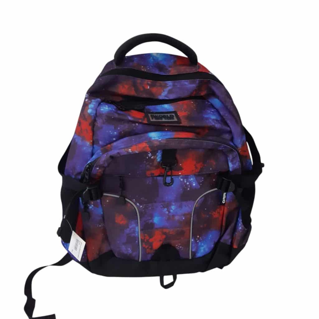 MOCHILA AZUL NARANJA NEGRA JWORLD NEW YORK