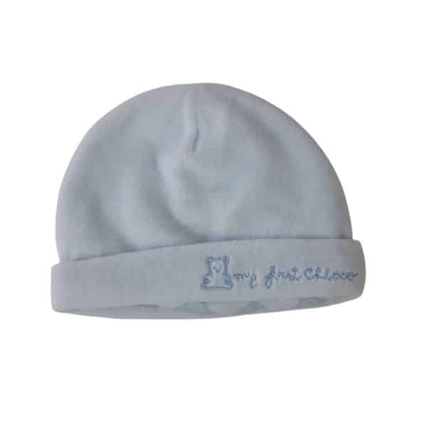 GORRO CELESTE PIEL DURAZNO MY FIRST CHICCO