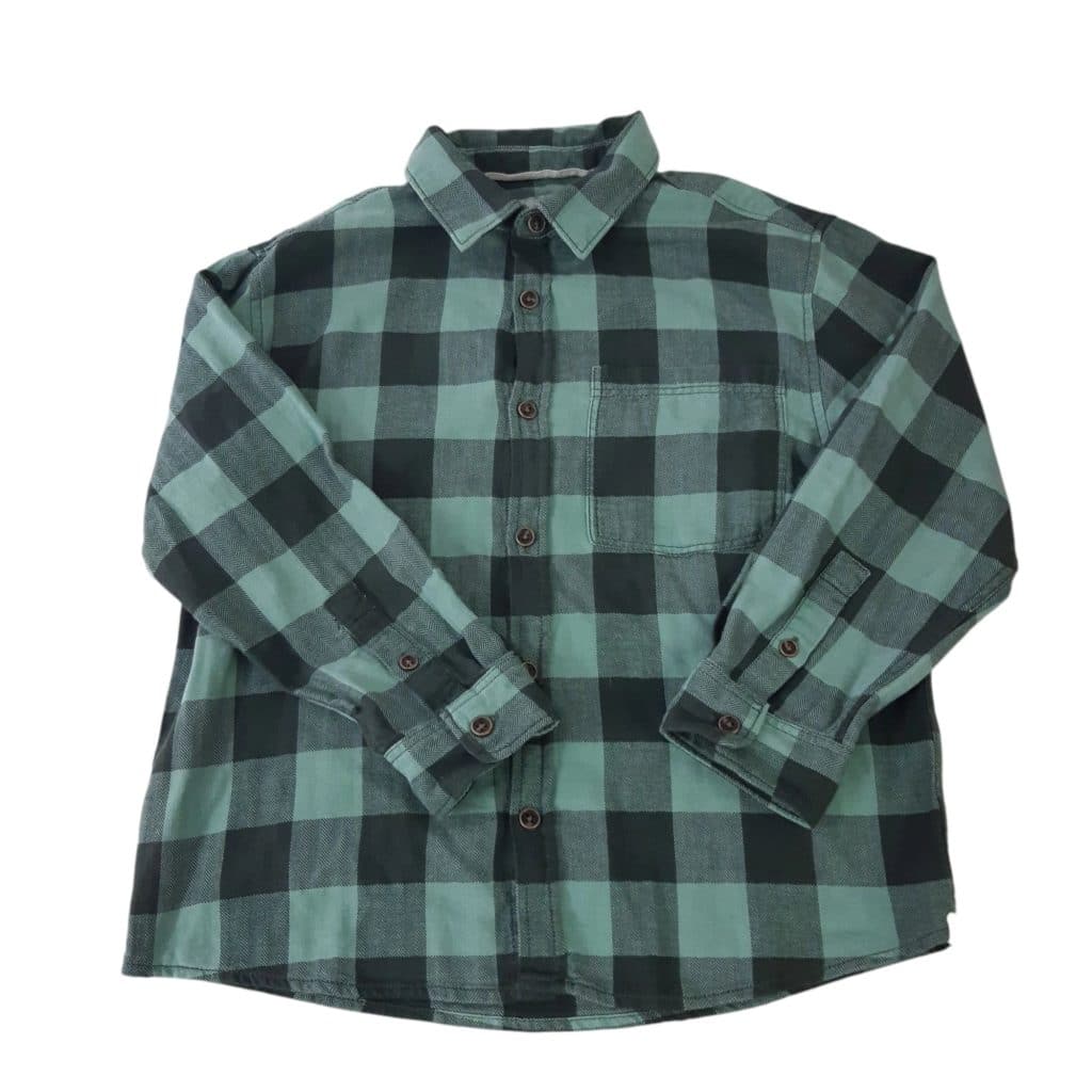 CAMISA CUADRILLE VERDE ZARA T7