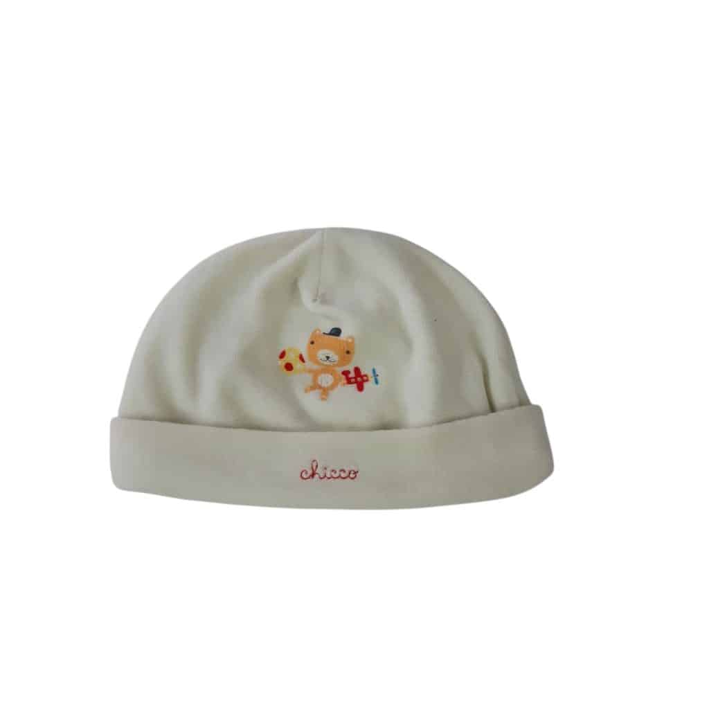 GORRO VERDE MANZANA PIEL DURAZNO OSITO CHICCO